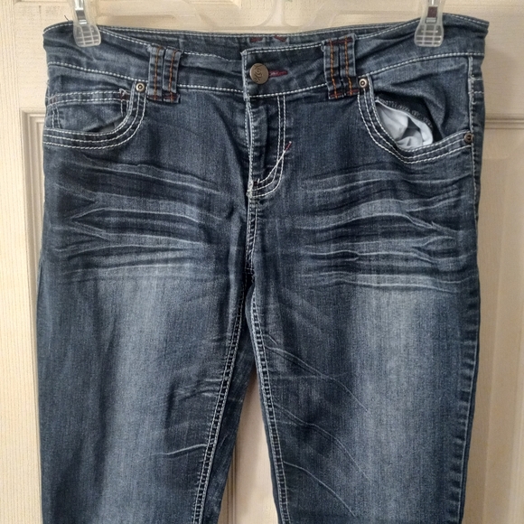 twenty-one Black Low Rise Blue Denim Jeans 9/10 R - Picture 2 of 5